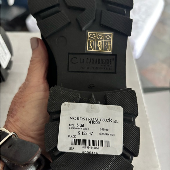 La Canadienne ALWAYS WATERPROOF SHEARLING LINED CLOG BLACK SUEDE 5.5 - Picture 6 of 9